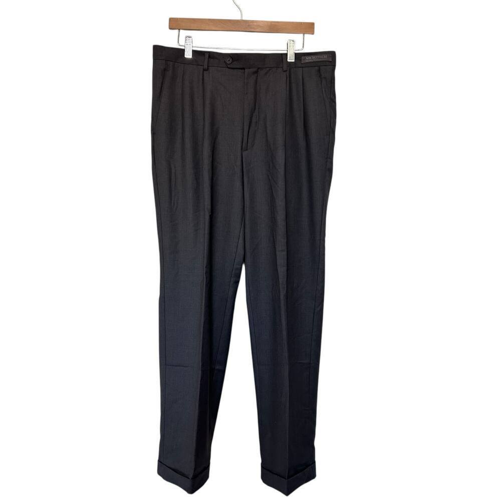 Angelo Rossi Gray Pleated Dress Pants Sz 34x30